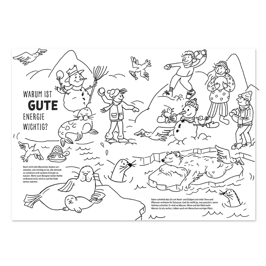 Klimaschutz Malbuch – Gute Energie für alle von Hautfarben. Von Innen – Gute Energie