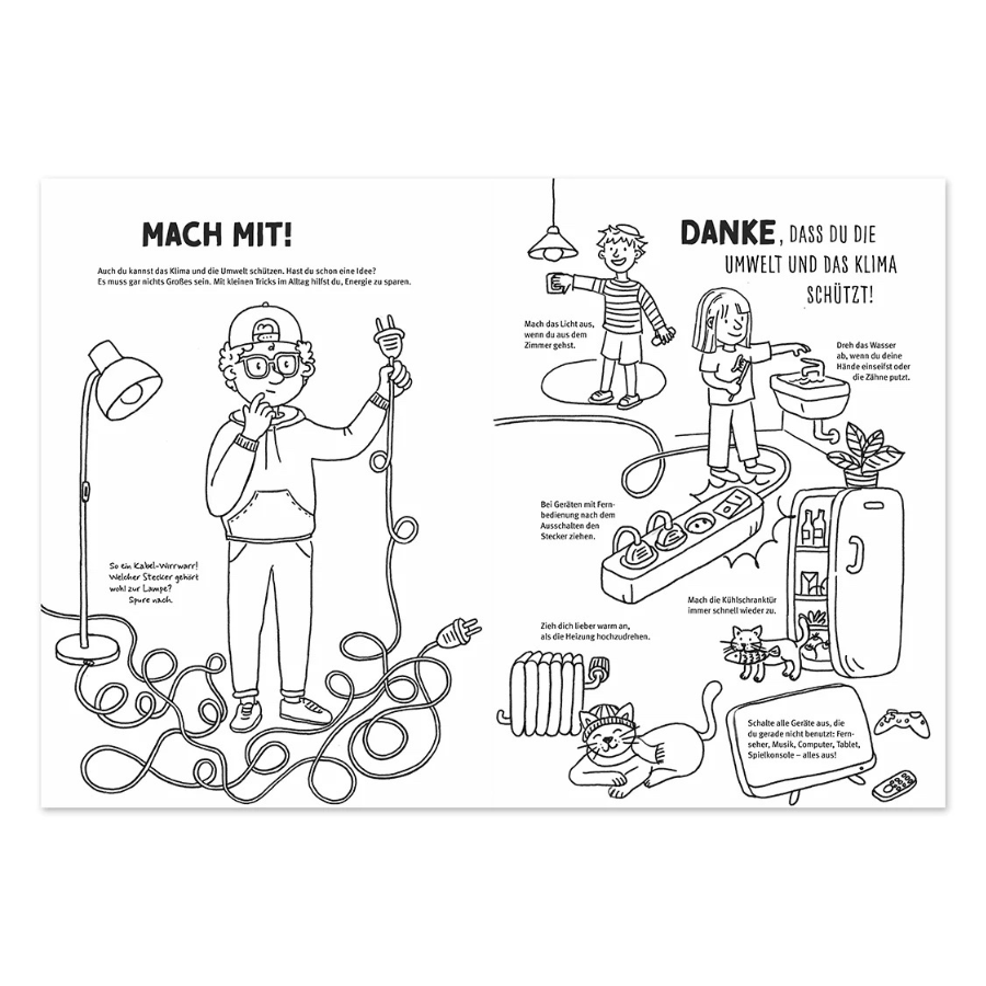 Klimaschutz Malbuch – Gute Energie für alle von Hautfarben. Von Innen – Mach mit!
